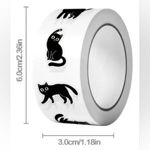 Shipping Stickers Crazy Cats In Black And White. 500 Count New!